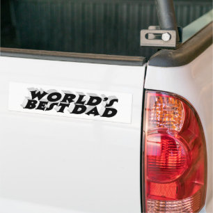 Autocollant De Voiture Meilleur papa noir 3d texte