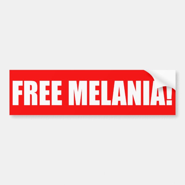 AUTOCOLLANT DE VOITURE "MELANIA LIBRE ! " (Devant)