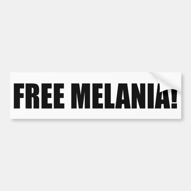 AUTOCOLLANT DE VOITURE "MELANIA LIBRE ! " (Devant)
