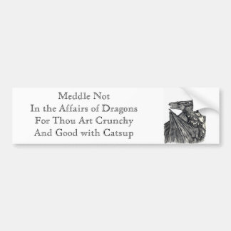 Autocollant De Voiture Mêlez pas dans les affaires des dragons