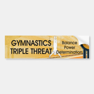 Autocollant De Voiture Menace SUPÉRIEURE de triple de gymnastique
