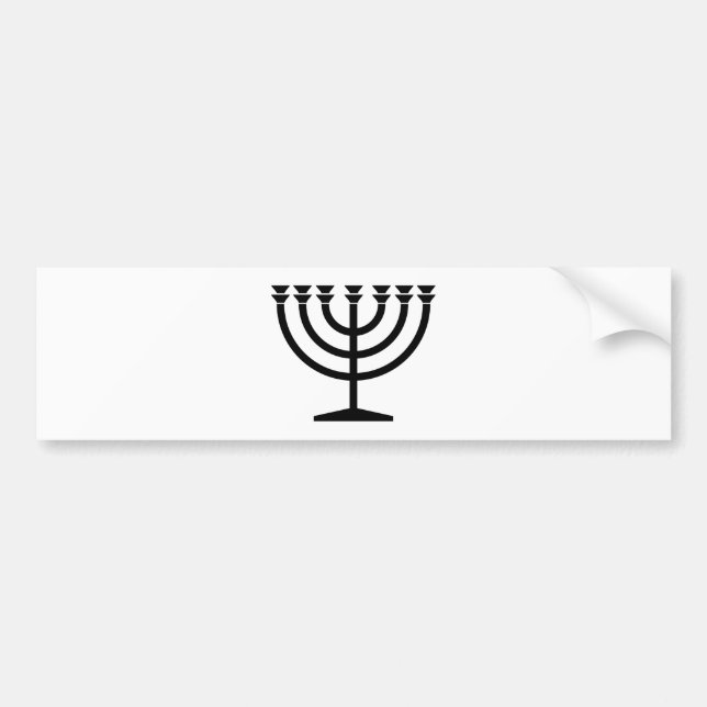 Autocollant De Voiture Menorah juive (symbole du judaïsme) (Devant)