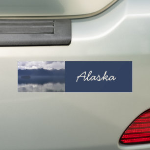 Autocollant De Voiture Mer d'Alaska brumeuse aux nuances de bleu