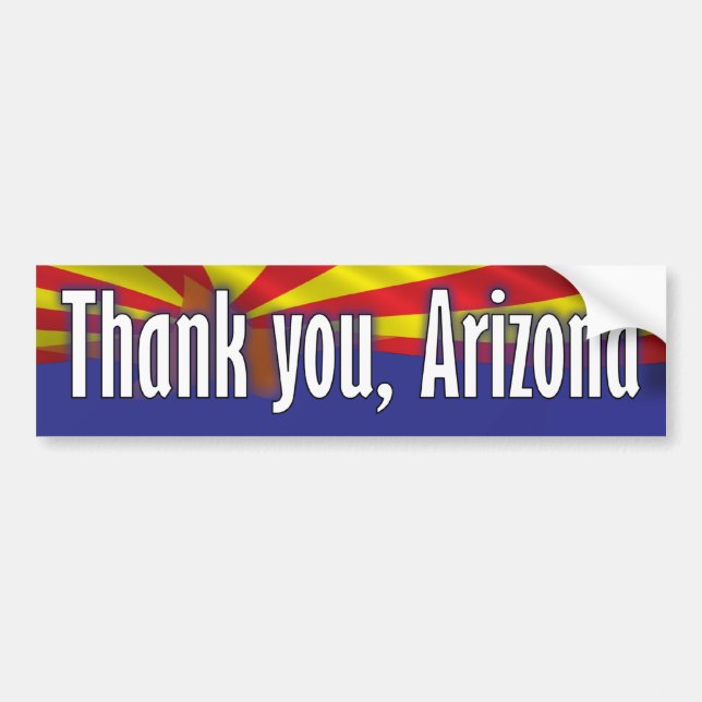 Autocollant De Voiture Merci Arizona - appui Arizona (Devant)
