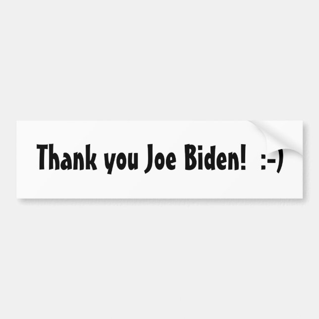 Autocollant De Voiture Merci Joe Biden ! (Devant)