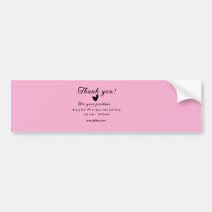 Autocollant De Voiture Merci pour l'achat des détails de la famille rose