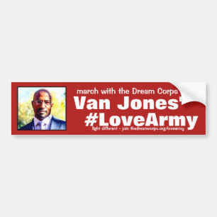 Autocollant De Voiture mercis #LoveArmy aux corps et au Van rêveurs Jone