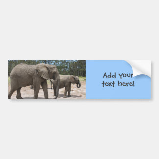 Autocollant De Voiture Mère d'éléphant et photo de bébé