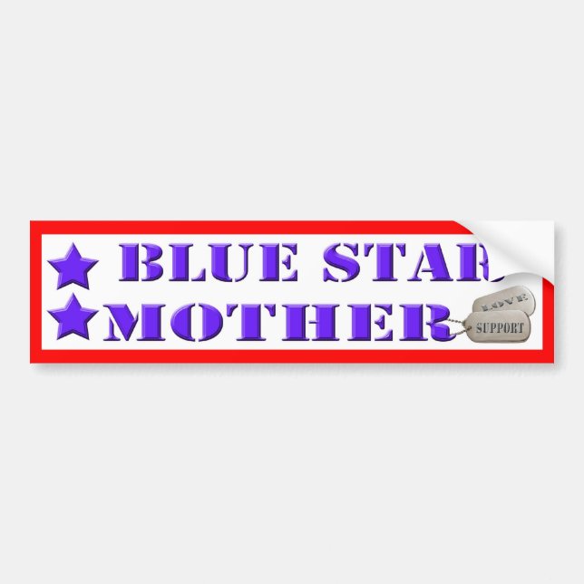 Autocollant De Voiture Mère d'étoile bleue - adhésif pour pare-chocs de 2 (Devant)