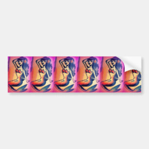 Autocollant De Voiture mermaid beautés rose