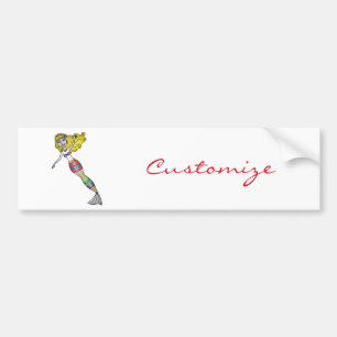 Autocollant De Voiture Mermaid de Cute Blonde