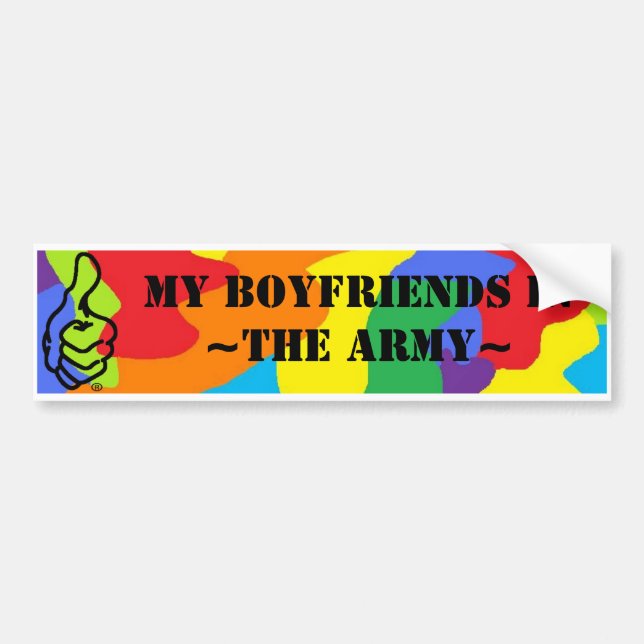 Autocollant De Voiture Mes amis dans l'armée ! (Devant)