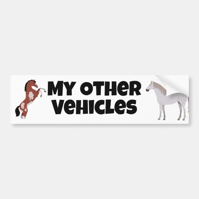 Autocollant De Voiture mes autres véhicules, chevaux (Devant)