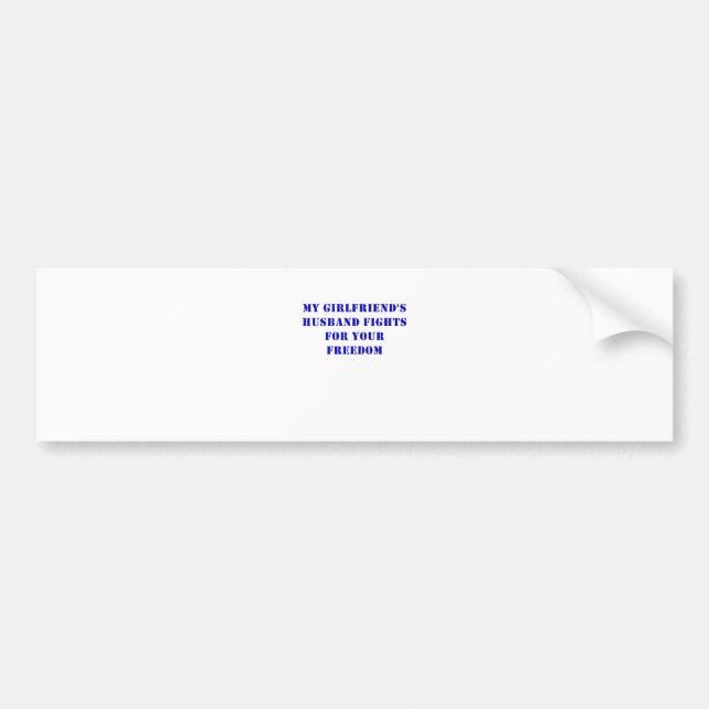 Autocollant De Voiture Mes combats de mari d'amies pour votre liberté (Devant)