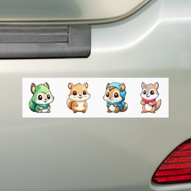 Autocollant De Voiture Mes mignons petits écureuils (En voiture)