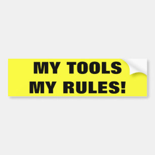 Autocollant De Voiture Mes outils Mes règles