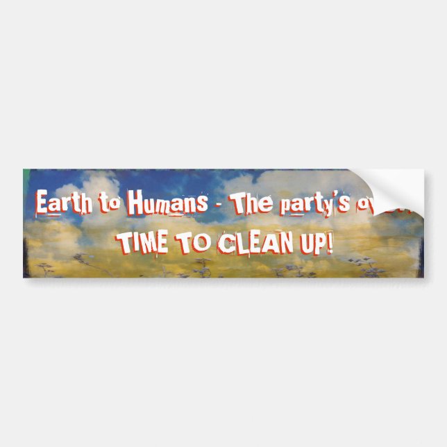 Autocollant De Voiture Message de la Terre (Devant)