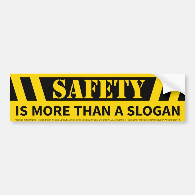 Autocollant De Voiture Message de sécurité (Devant)