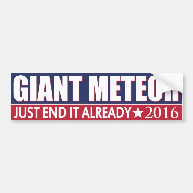AUTOCOLLANT DE VOITURE MÉTÉORE GÉANT POUR LE PRÉSIDENT 2016 (Devant)