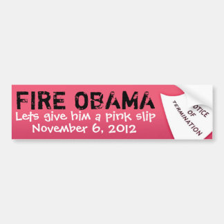 Autocollant De Voiture METTEZ LE FEU À OBAMA, le 6 novembre 2012, laisse