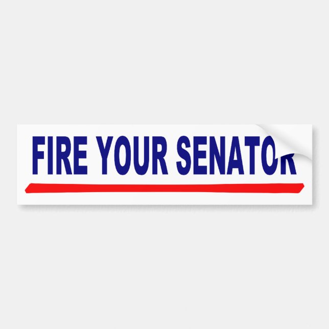 Autocollant De Voiture Mettez le feu à votre sénateur adhésif pour (Devant)