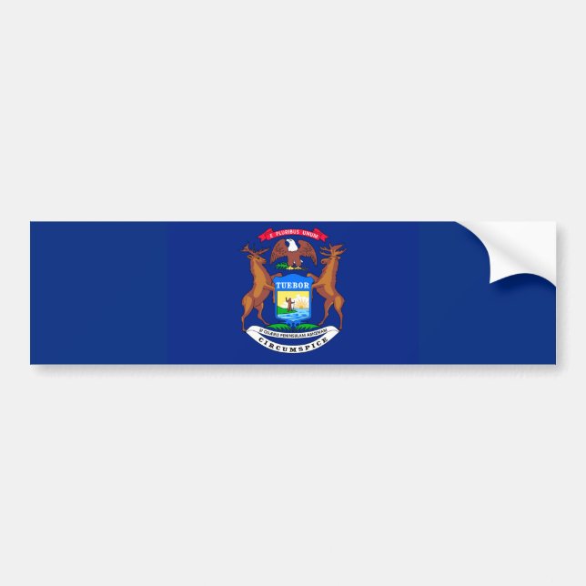 Autocollant De Voiture Michigan State Flag Design (Devant)