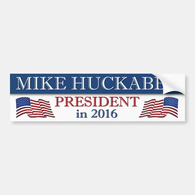 Autocollant De Voiture Mike Huckabee Président 2016 Patriotique (Devant)