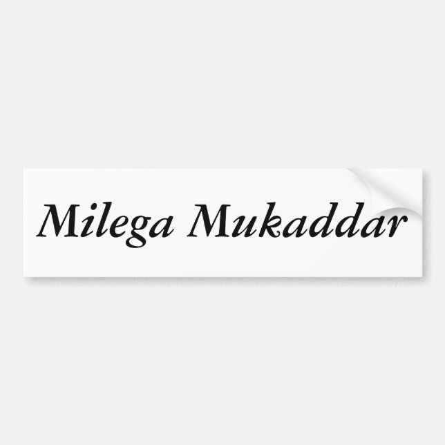 Autocollant De Voiture Milega Mukaddar (Devant)