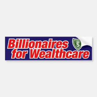 Autocollant De Voiture Milliardaires pour Wealthcare