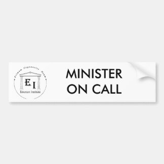 AUTOCOLLANT DE VOITURE MINISTRE SUR L'ADHÉSIF POUR PARE-CHOCS D'APPEL