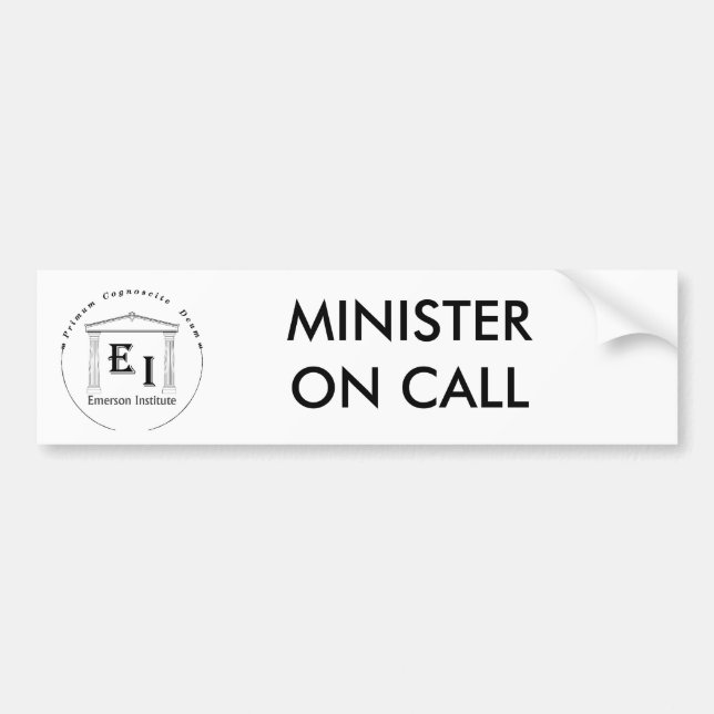 AUTOCOLLANT DE VOITURE MINISTRE SUR L'ADHÉSIF POUR PARE-CHOCS D'APPEL (Devant)
