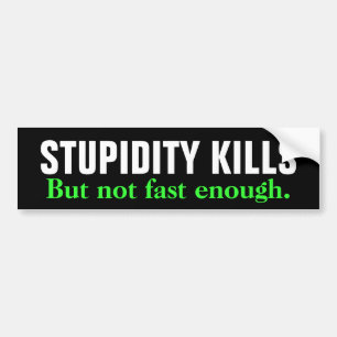 Autocollant De Voiture MISES À MORT de STUPIDITÉ mais ne pas jeûner as