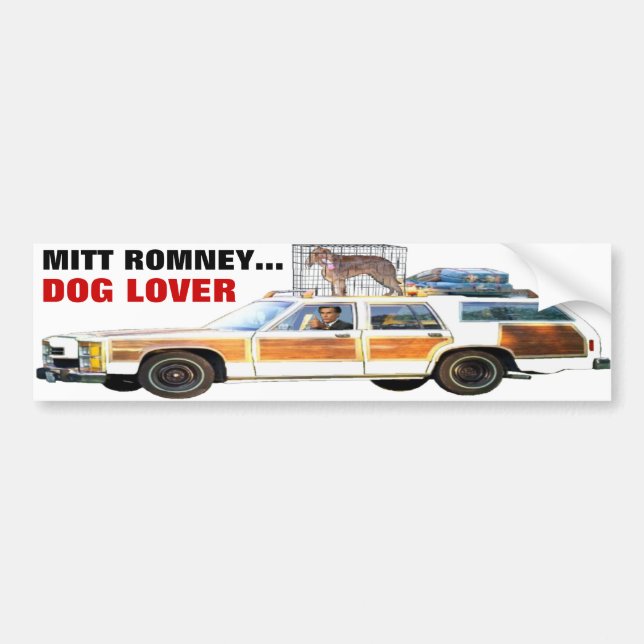 AUTOCOLLANT DE VOITURE MITT ROMNEY… ADHÉSIF POUR PARE-CHOCS D'AMOUREUX (Devant)