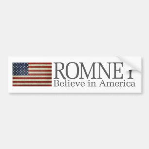 Autocollant De Voiture Mitt Romney - croyez à l'Amérique