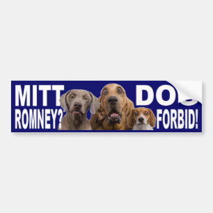 Autocollant De Voiture Mitt Romney ?  LE CHIEN INTERDISENT !  Adhésif