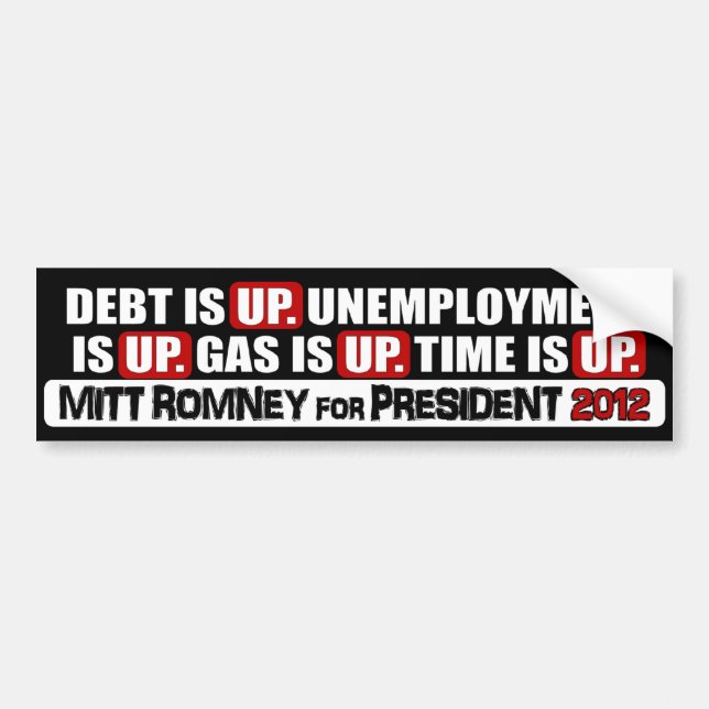 Autocollant De Voiture Mitt Romney pour le président - 2012 (Devant)