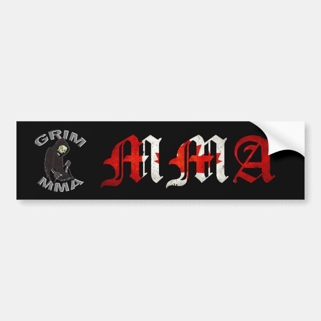 Autocollant De Voiture MIXED MARTIAL ART sinistre Canada Bumpersticker (Devant)