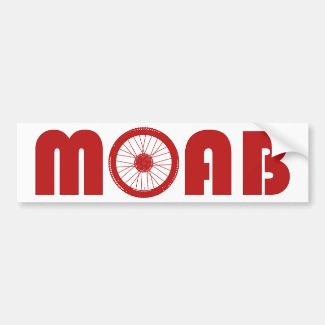 Autocollant De Voiture Moab (Roue à vélo) (Devant)