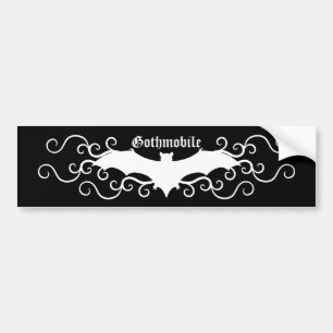 Autocollant De Voiture Mobile gothique élégant de goth de batte et de