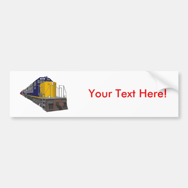 Autocollant De Voiture modèle 3D : Train de fret : Chemin de fer : (Devant)