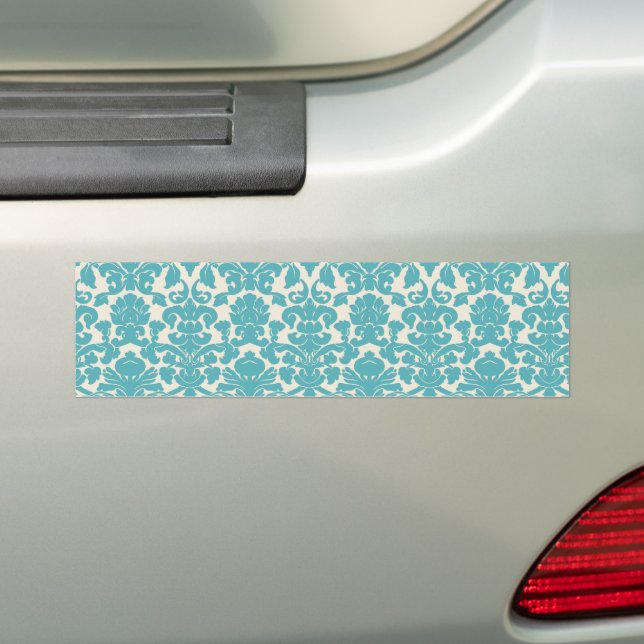 Autocollant De Voiture Modèle Damas, Damas bleu, Damas français (En voiture)