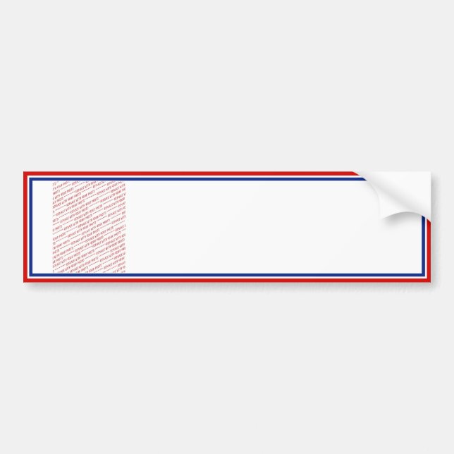 Autocollant De Voiture Modèle de cadre photo blanc et bleu rouge (Devant)
