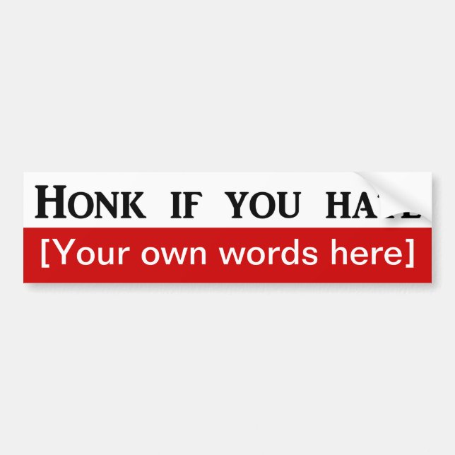 Autocollant De Voiture modèle klaxon-si-vous-haïr (Devant)
