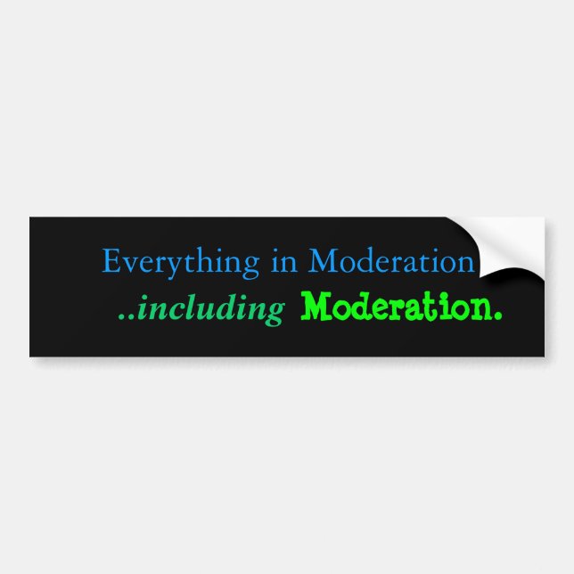 Autocollant De Voiture Modération (Devant)
