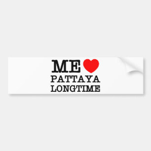 AUTOCOLLANT DE VOITURE MOI AIME PATTAYA LONGTIME