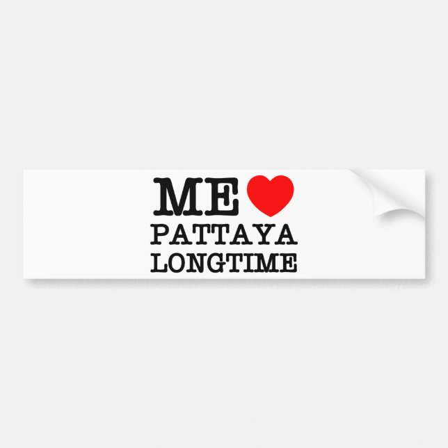 AUTOCOLLANT DE VOITURE MOI AIME PATTAYA LONGTIME (Devant)