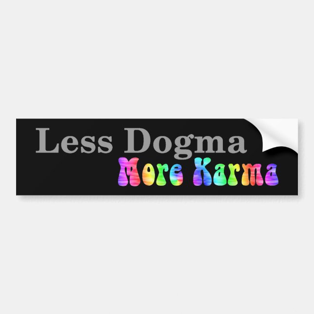 Autocollant De Voiture Moins de dogme plus d'adhésif pour pare-chocs de (Devant)