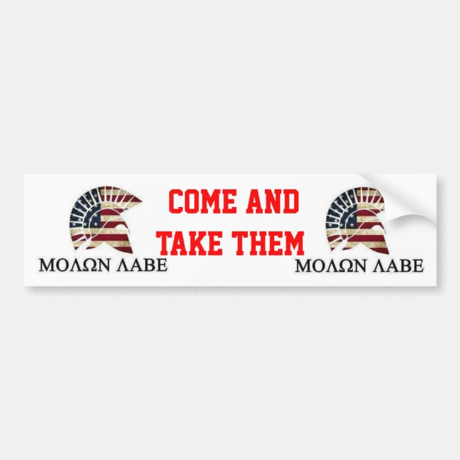 AUTOCOLLANT DE VOITURE MOLON LABE (Devant)