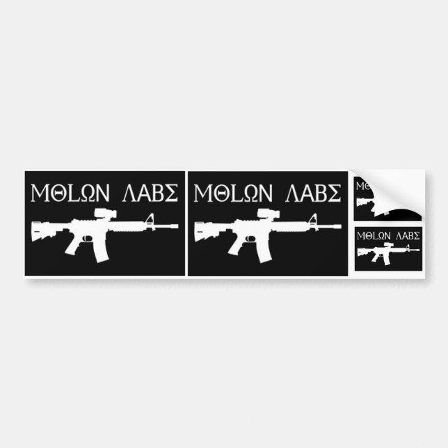 Autocollant De Voiture Molon Labe - venu et les prennent (Devant)