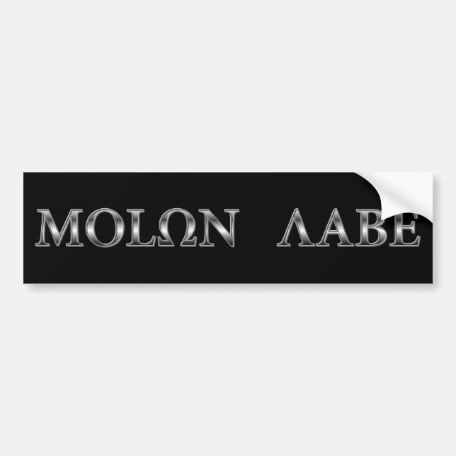 Autocollant De Voiture Molon Labe (venu et obtenez-le) (Devant)